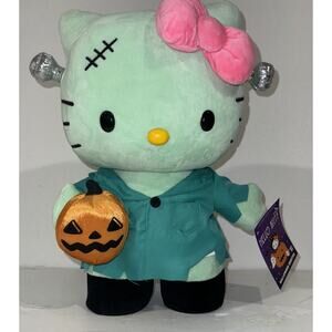 Hello Kitty Frankenstein Halloween Decor 17” Greeter Plush 2024 New With Tags